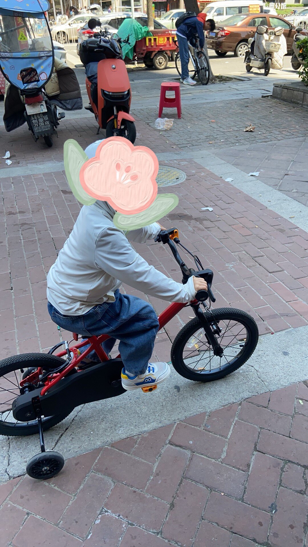 Детский велосипед Decathlon BTWIN 16 дюймов для мальчиков и девочек 4-6 лет, запатентованный тормоз photo review