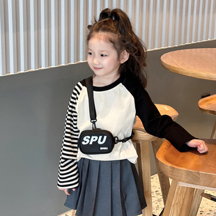 mini双层儿童零钱包斜挎出门女童小包包时尚男童耳机包潮胸包手包