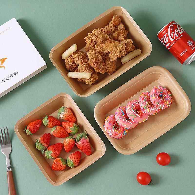 一次性牛皮纸船盒防油烧烤纸盘商用小吃薯条炸串敞口野外露营托盘,餐饮具,一次性餐盒,淘宝优惠券,粉丝福利购,淘宝优惠卷