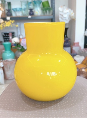 外贸出口花瓶复古黄色ins风花器