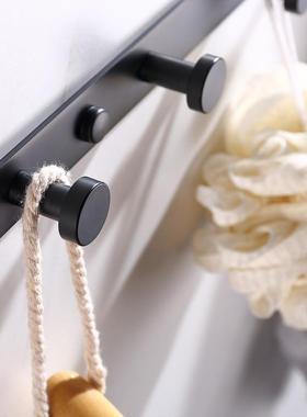 免打孔德国黑色浴毛巾挂卫生间门钩TB-62532后衣排帽钩壁挂室不锈