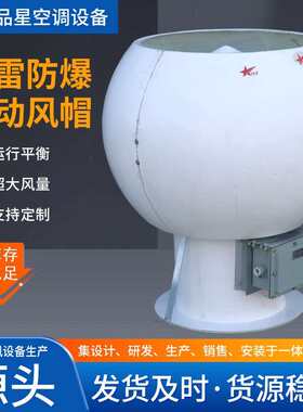 电动低噪通风风帽室外屋顶球形风机玻璃钢防雷防爆电动风帽