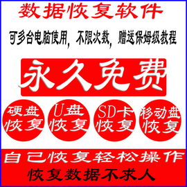 电脑硬盘数据恢复软件u盘，相机sd卡误删除提示格式化损坏文件修复