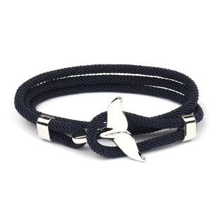 Men Bracelet Fashion Tail Rope Chain Charm Whale Multilayer