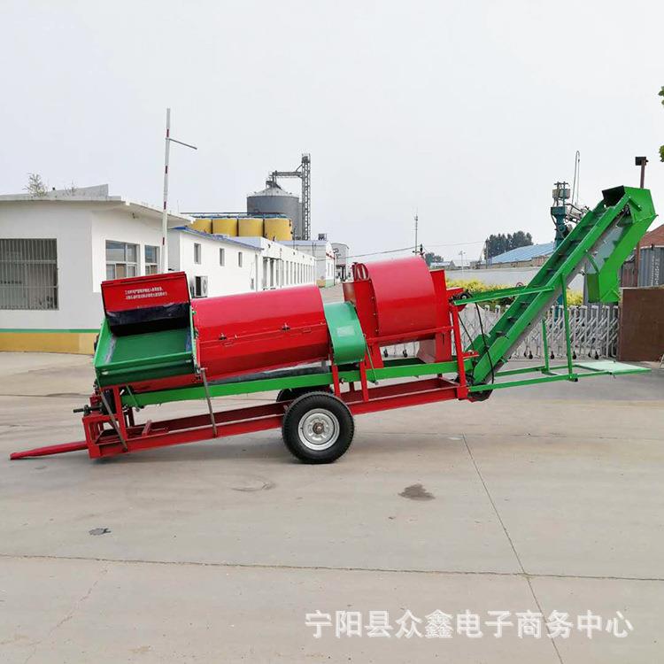 海南家用花生摘果机全喂入式打花生的机子干湿两用边走边摘