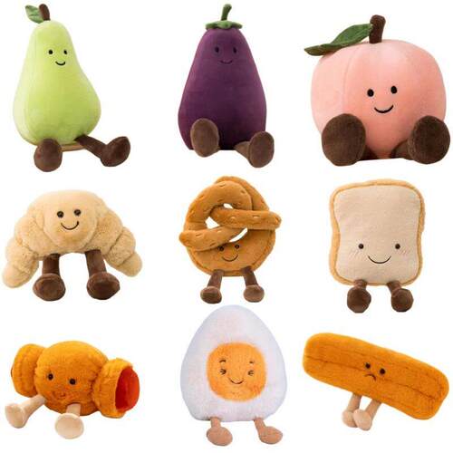 Simulation Cuddly Breakfast Plushie Doll Toy Fruit Stuffed F