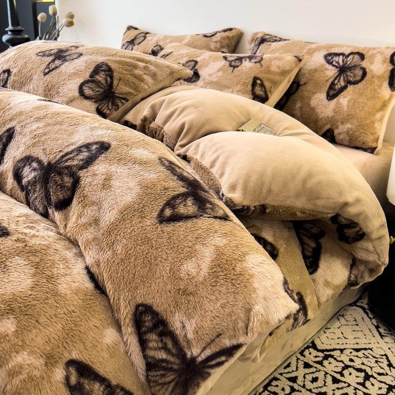 a类加厚兔毛绒被套单件冬季加厚牛奶绒被罩三件套单人法兰绒被套3,床上用品,学生床品套件,淘宝优惠券,粉丝福利购,淘宝优惠卷