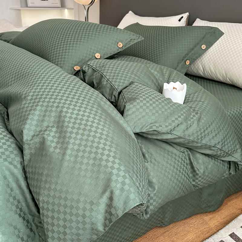 80支轻奢纯棉床上四件套100全棉被套床单床笠款高级感床品三件套4