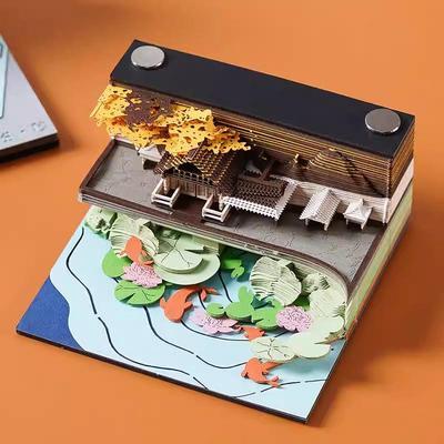 3d立体便签纸本便利贴抖音网红创意纸雕便利贴工艺品礼物