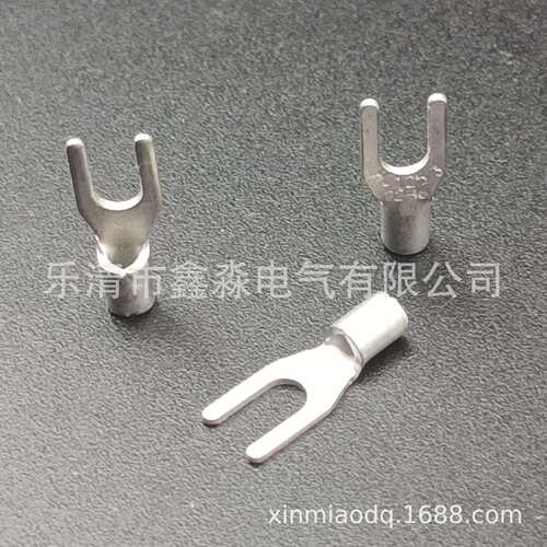 紫铜焊口SNB加厚 1.25-3 0.7厚 叉型裸端头U型叉形冷压接线端子