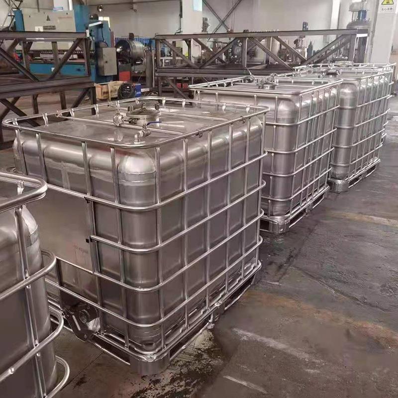 04不锈钢吨桶全新不锈钢1000L吨桶污水桶化工桶柴油桶1吨集装桶