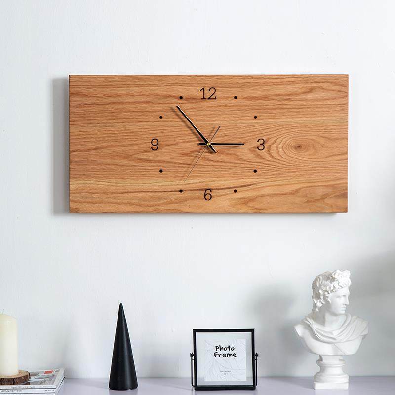 定制尺寸北欧装饰画电表箱挂钟配电箱遮挡物装饰时钟弱电箱实木表