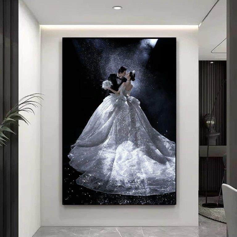 婚纱照相框定制洗照片放大挂墙卧室床头结婚照相片全家福打印制作