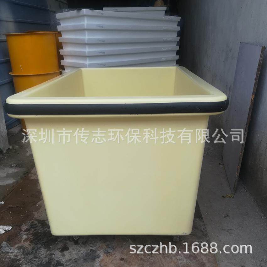 宾馆酒店手推玻璃钢双层布草车 洗衣房玻璃钢衣斗车宾馆收集布草