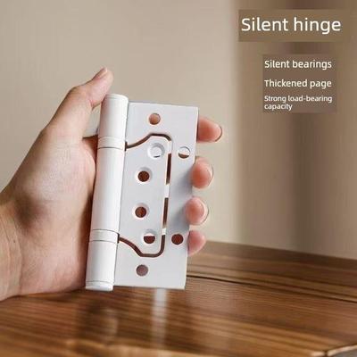 4英寸木门合页白色婆婆合页不锈钢白色平开合页白色门合页静音