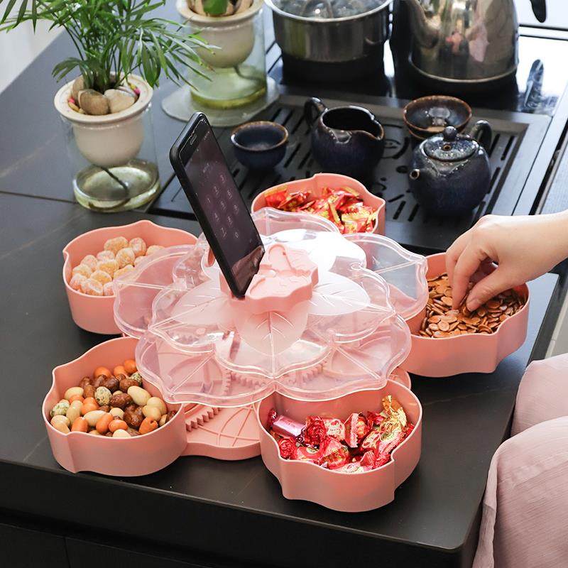 正品轻奢高档糖果盒结婚盘家用客果厅果茶几零食盒收纳乔迁新盒居