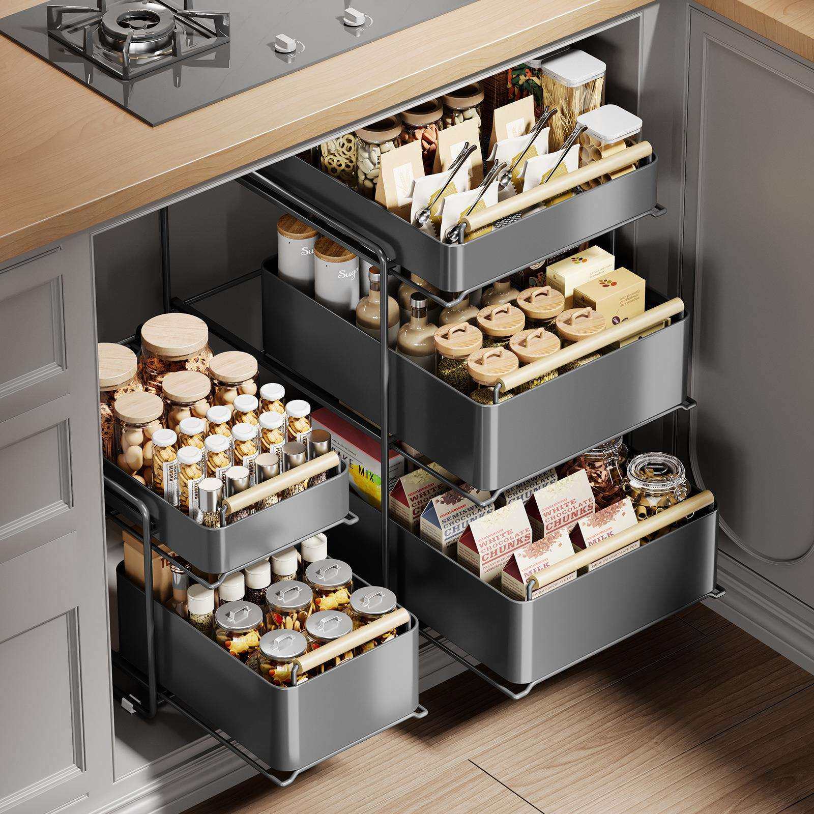 厨房橱柜拉篮下纳水槽置物架碗碟调料收分抽式层架子水590槽下拉,农机/农具/农膜,其它农用工具,淘宝优惠券,粉丝福利购,淘宝优惠卷