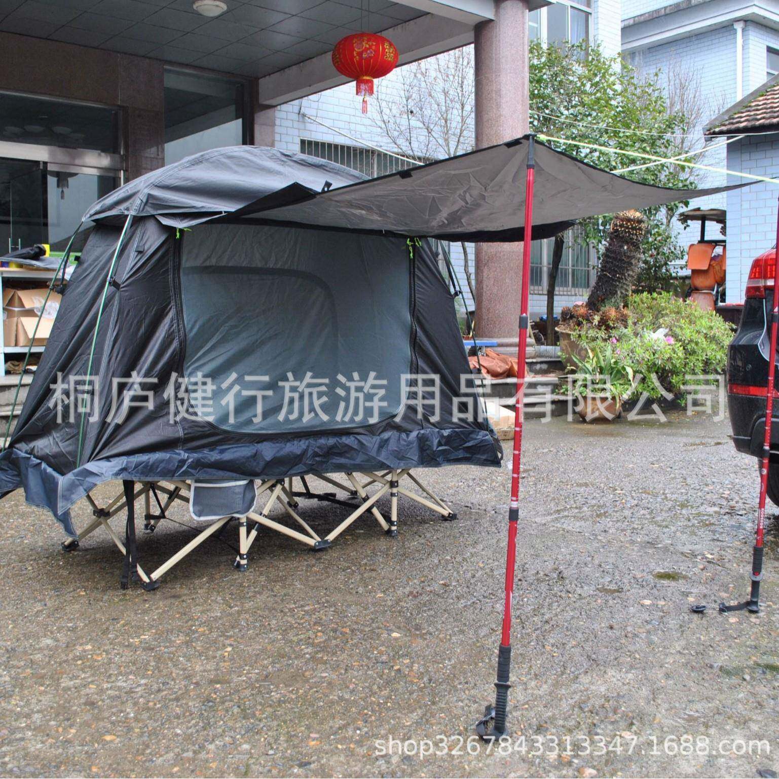 多功能离地帐篷,行军床帐篷,带门厅折叠天幕帐篷,行军床帐篷