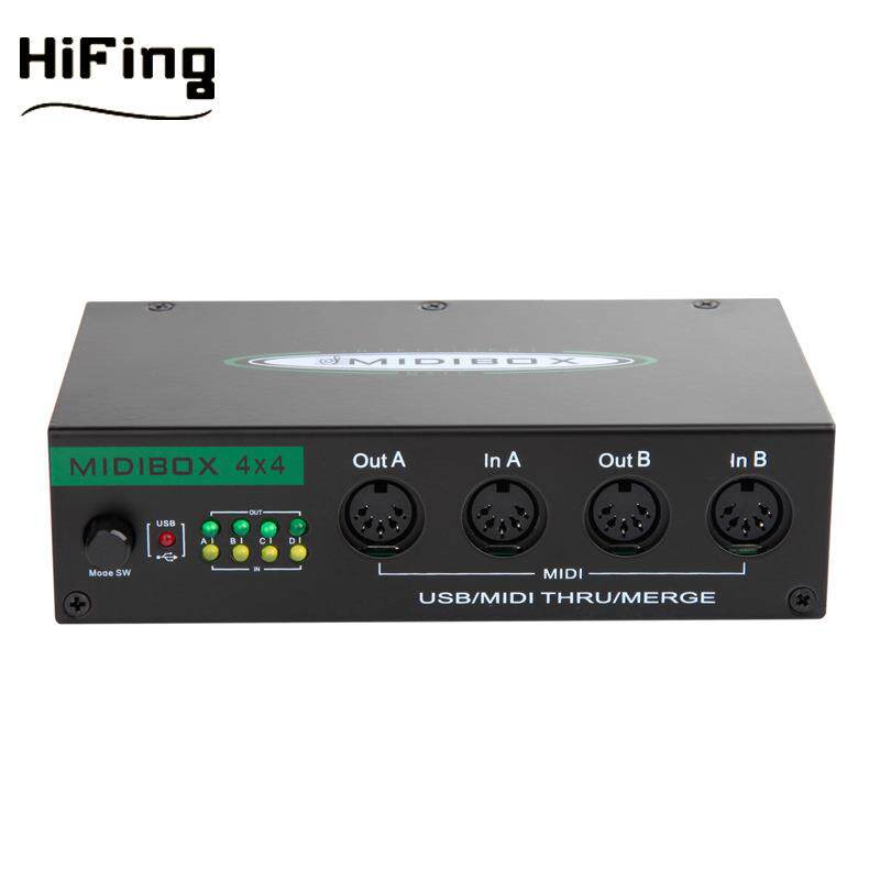 HiFingUSBMIDI音乐编辑盒MIDI4进4出合并merge分线器控制器数码