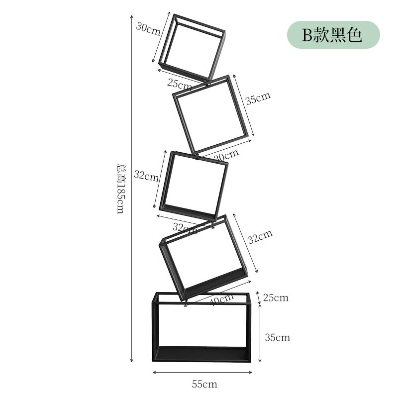 正品网红艺立式书架摆件大型落地置物架现饰代奢轻术沙发旁高级感