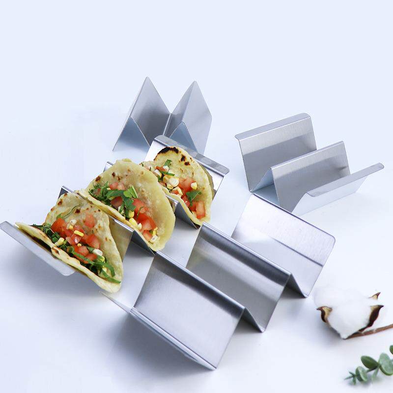 跨境现货墨西哥薄饼架 W型430不锈钢玉米卷架厨房餐厅taco holder