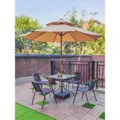 中柱伞户外庭院伞摆摊大太阳伞商用室外桌椅带伞沙滩咖啡厅遮阳伞