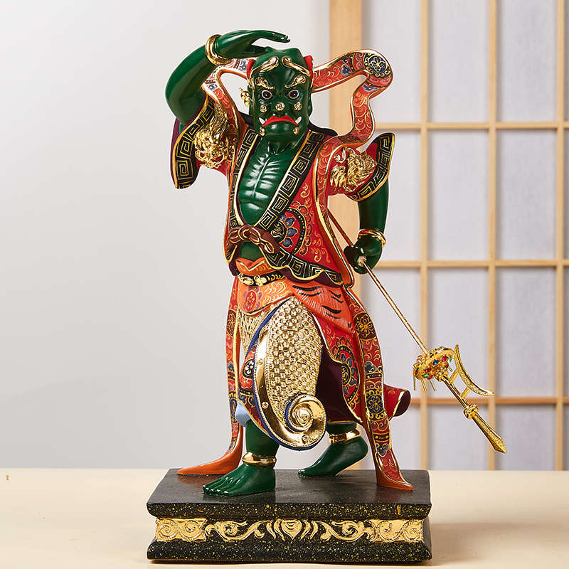 千里眼顺风耳妈祖左右护法木雕神像水阙仙班神将香樟木佛像摆件