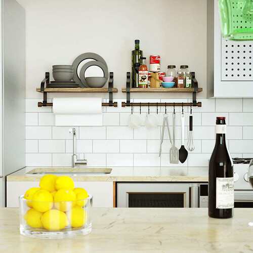 简约悬木架化木浮板铁艺S勾浮悬XH035壁挂炭置物壁挂架