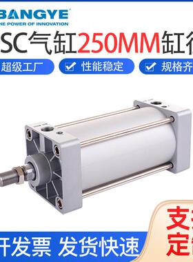 BANGYE ISO 6430标准NSC系列气缸250MM坚固式拉杆设计