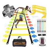 敏捷梯套装 灵敏训练器材标志碟跨栏架阻力伞跳绳足球训练器材