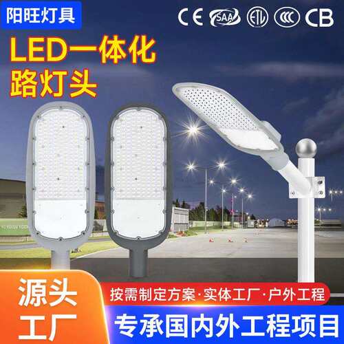 新款家用100W道路灯庭院灯led路灯头小区户外广场球场防水高杆灯