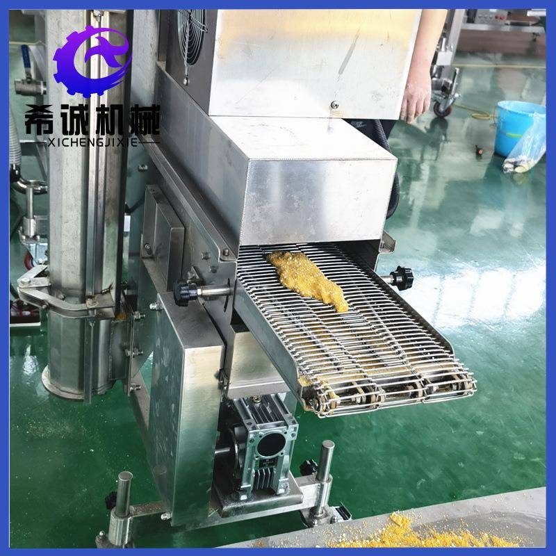 全自动脆皮红豆派上浆挂糊上糠红豆派裹粉上糠机脆皮春卷上浆上糠