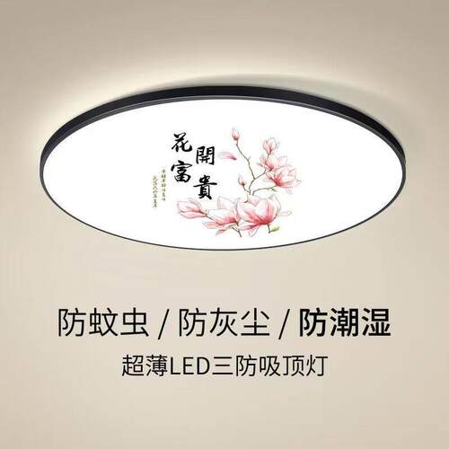 LED三防吸顶灯超薄圆形防水卧室阳台卧室厨卫灯过道走廊灯