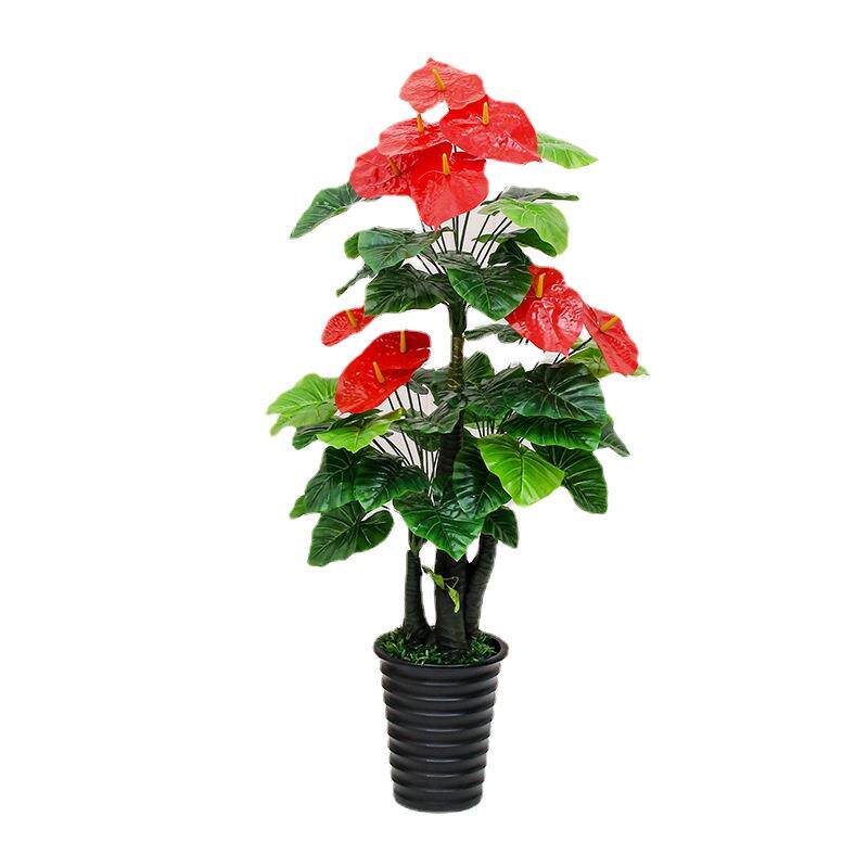 假花仿真红掌鸿运当头仿真植物盆栽室内客厅落地装饰塑料盆景摆件