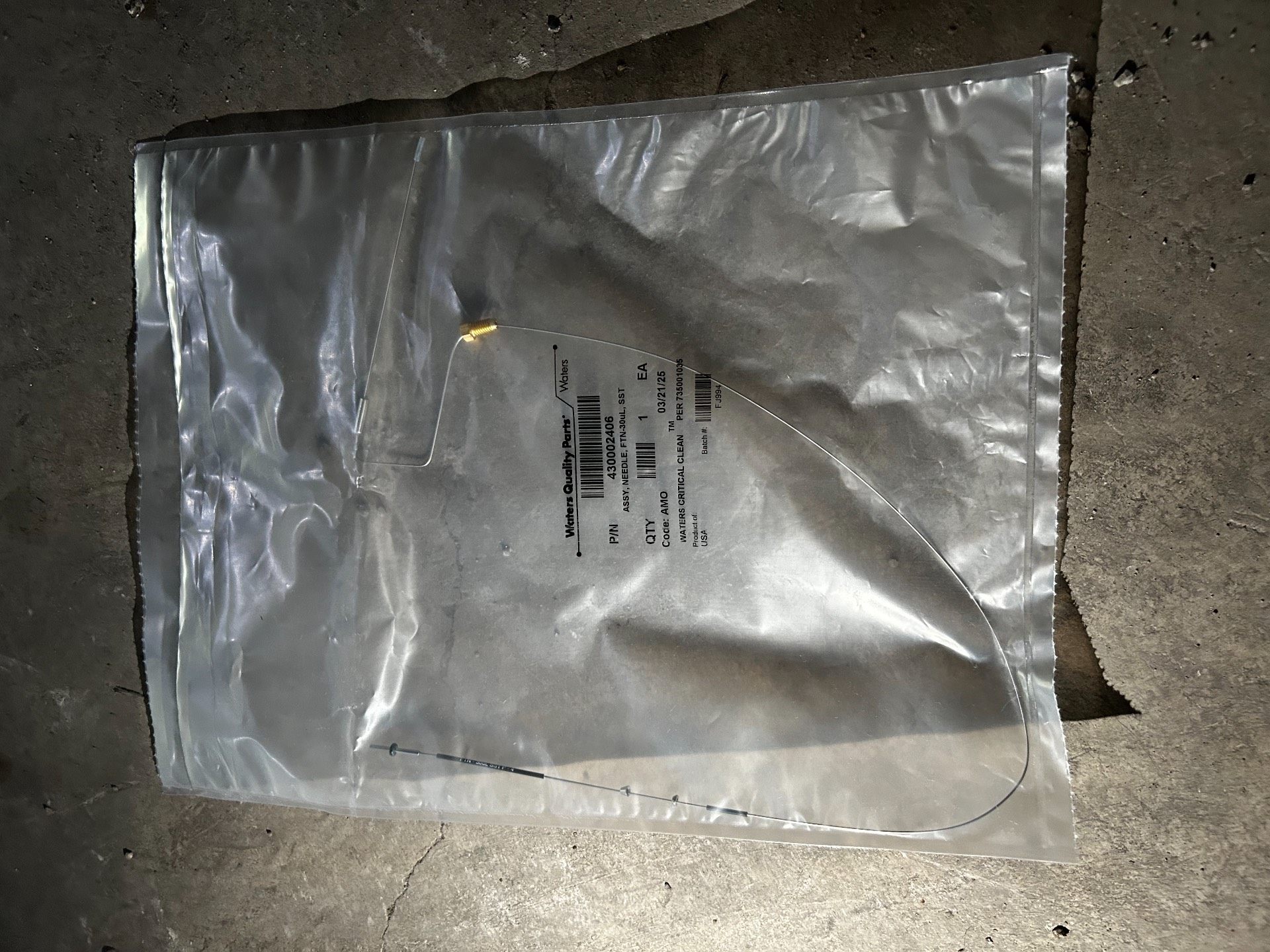 waters 进样针15ul/30ul，全新