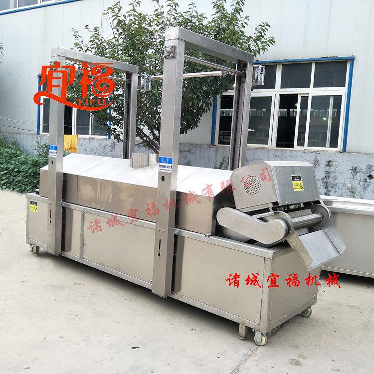 电加热肉丸油炸机_连续狮子头油炸线_四喜丸子油炸生产线厂家