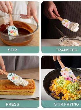 2 Pcs Cake Cream Spatula Professional Scrapers Silicone