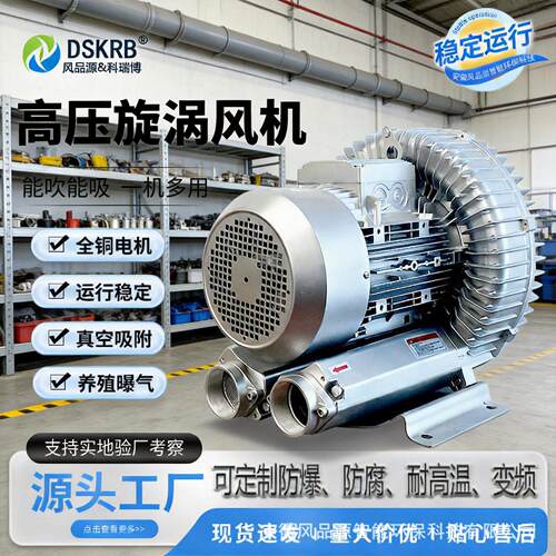 2RB730-7HH56 5.5KW 隔爆漩涡气泵 化工车间粉尘防爆环形风机