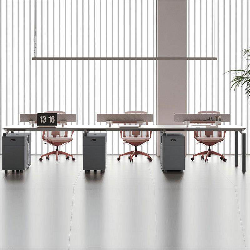 四人位办公桌工位员工桌椅组合电脑卡座公司创意职员办公桌4人位