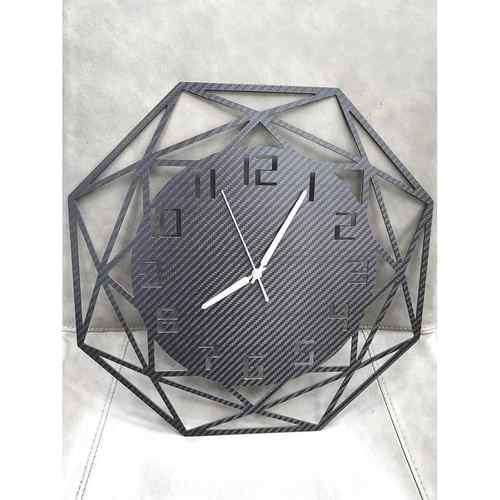 客厅极简玄关壁碳纤维挂钟设计感挂墙装饰轻奢现代简约创意时钟