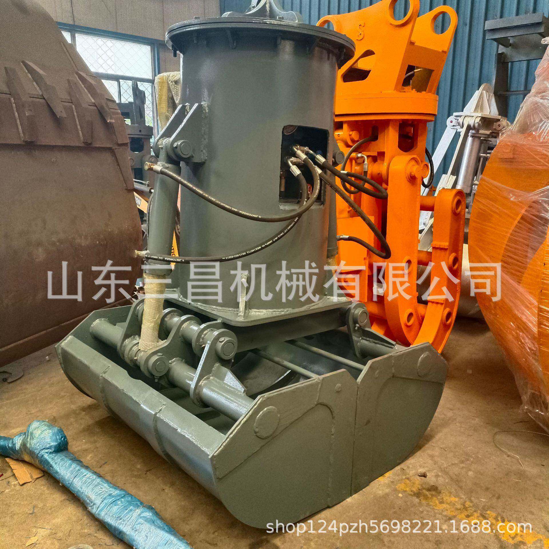 定做小型抓沙抓煤斗0.5立方液压贝壳抓斗挖机废钢抓斗厂家