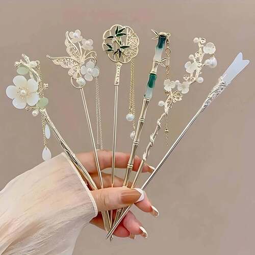 Elegant Chinese Style Hair Clip Tassel Hair Stick Traditiona