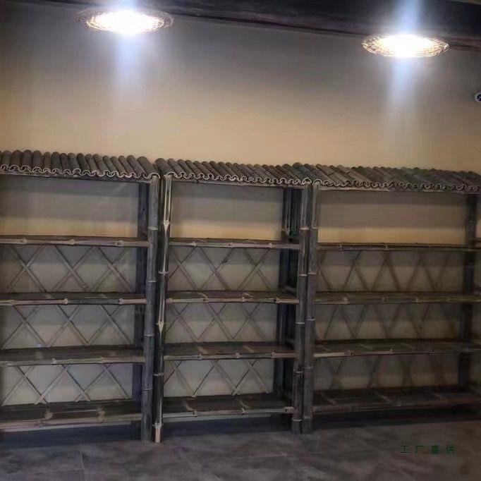 楠竹书架家用编织架子现代简约置物书柜多层落地柜子竹子制品家具