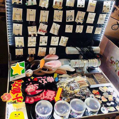 G2K摆摊箱夜市摆摊神器地摊箱首饰箱多功能可折叠饰品展示架桌铝