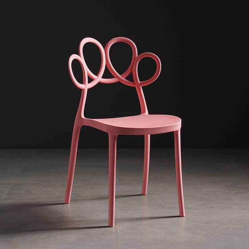 北欧简约经济型塑料椅白色奶茶桌椅创意卧室凳子靠背少女个性椅子