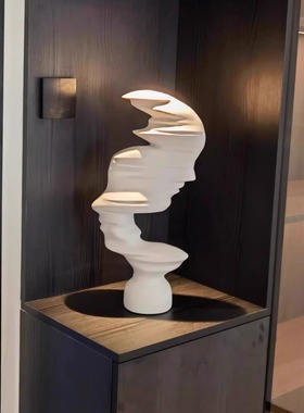 创意抽象人形艺术摆件雕塑入户玄关隔断架酒柜客厅电视柜家居饰品