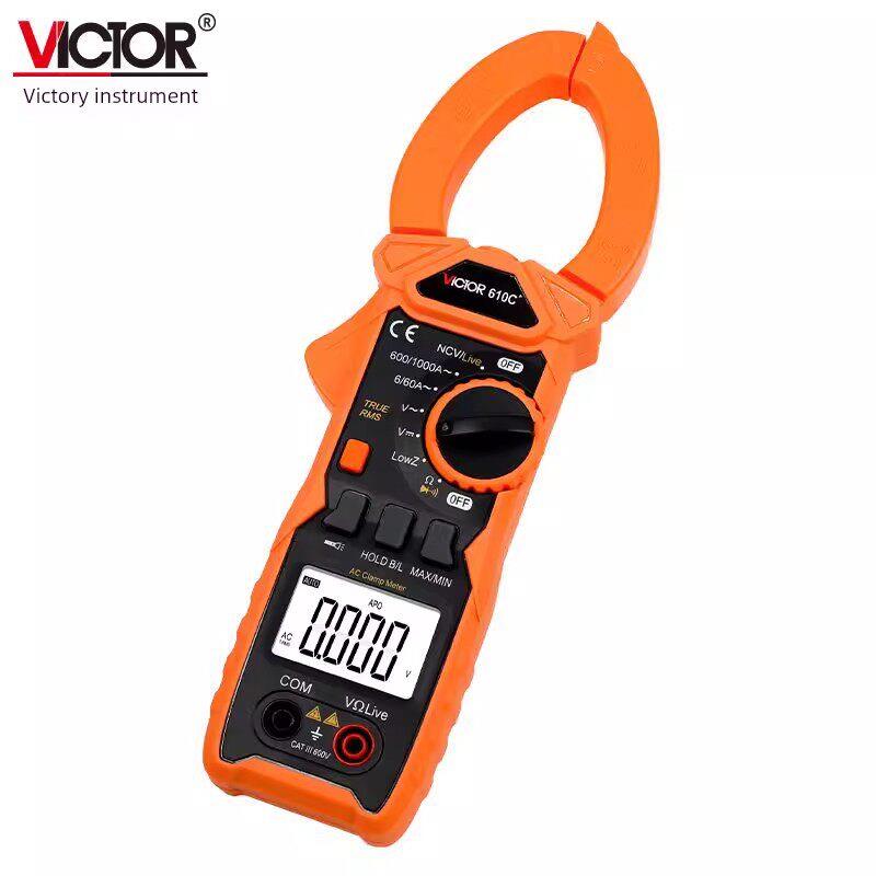 胜利Vc610B+/C+/L/D/E钳形表1000A交流和直流万用表数字高精度电