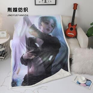 厂家定制数码印花法兰绒毛毯明星夏尔巴加厚毯子卡通礼品毯