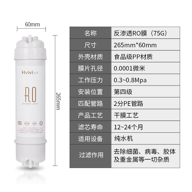 家韩式RO膜用净饮水器滤芯RO膜韩净水机通用式一体快接ro滤膜过滤