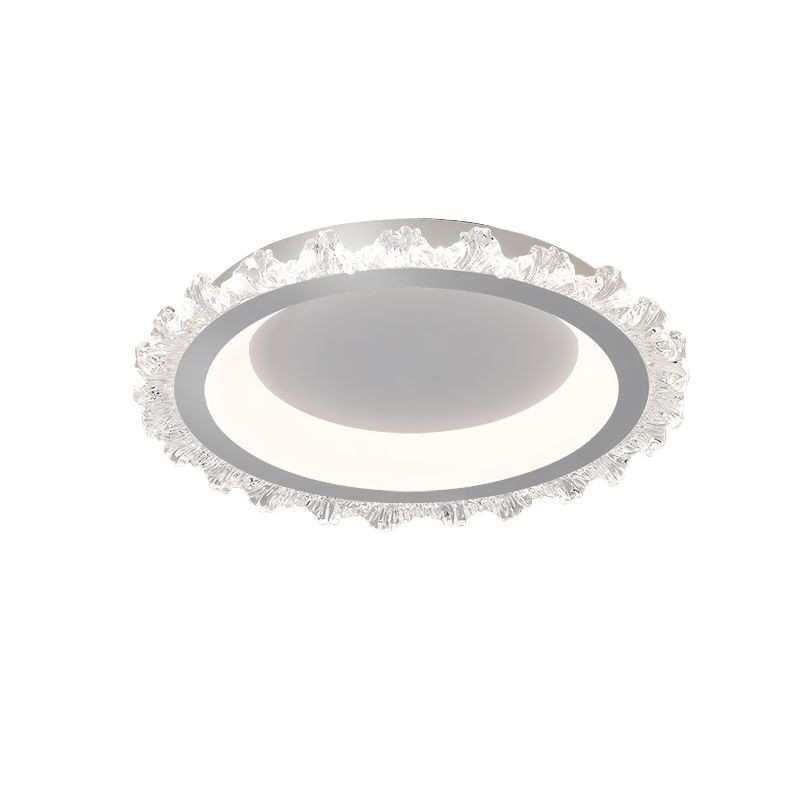 简约灯客厅卧室奢护眼现代轻水晶圆形大气吸顶灯北欧吸顶灯